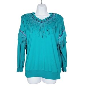 Vintage 80s Donna Turan Western Sweater